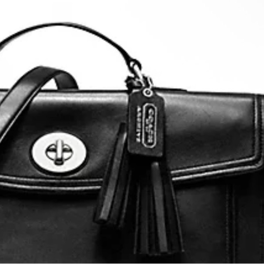 Rare Coach Archive 23703 Black Buttery Leather Slim Briefcase - Picture 6 of 11